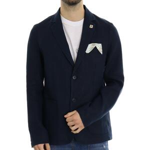 GIACCA IN LINO BLU